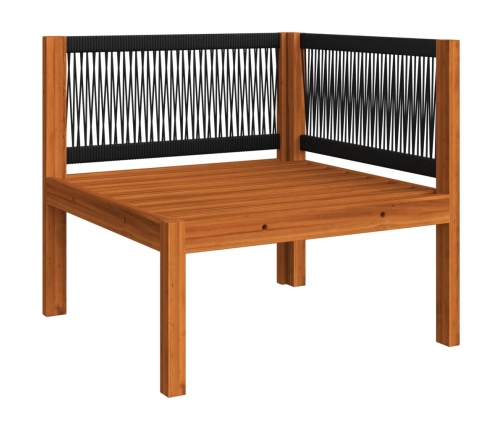 Muebles de jardín 11 pzas cojines crema madera maciza acacia