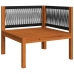 Muebles de jardín 11 pzas cojines crema madera maciza acacia
