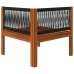 Muebles de jardín 5 pzas cojines crema madera maciza de acacia