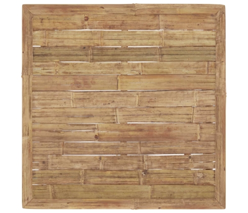 Set de muebles de jardín 9 piezas bambú con cojines gris oscuro