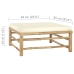 Set de muebles de jardín 3 piezas bambú y cojines blanco crema