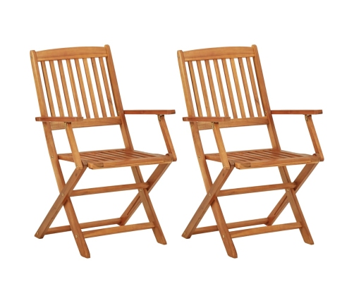 Comedor de jardín plegable 3 piezas madera maciza de acacia