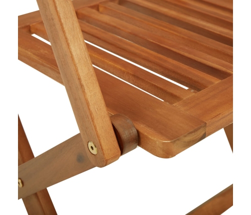 Comedor de jardín plegable 3 piezas madera maciza de acacia