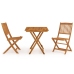 Comedor de jardín plegable 3 piezas madera maciza de acacia