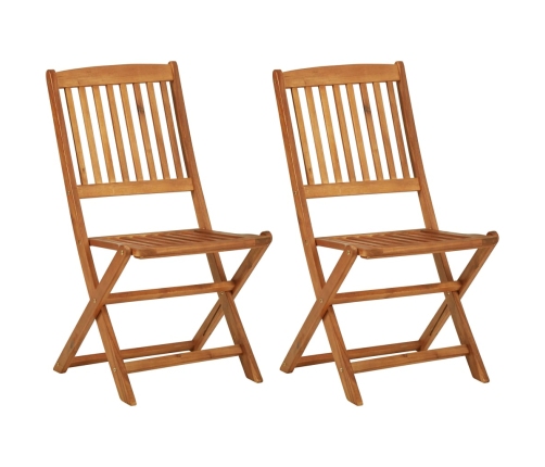 Comedor de jardín plegable 3 piezas madera maciza de acacia