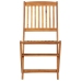 Comedor de jardín plegable 3 piezas madera maciza de acacia
