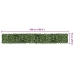Toldo para balcón con hojas verde oscuro 500x75 cm