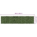 Toldo para balcón con hojas verde oscuro 600x150 cm