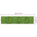 Toldo para balcón con hojas verde 300x75 cm