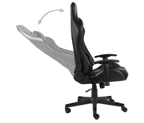 Silla gaming giratoria PVC negro