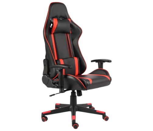 Silla gaming giratoria PVC rojo