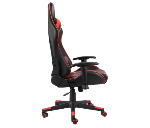 Silla gaming giratoria PVC rojo