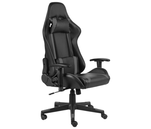 Silla gaming giratoria PVC gris