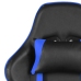 Silla gaming giratoria con reposapiés PVC azul