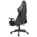 Silla gaming giratoria con reposapiés PVC verde