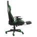 Silla gaming giratoria con reposapiés PVC verde