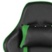 Silla gaming giratoria con reposapiés PVC verde