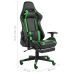 Silla gaming giratoria con reposapiés PVC verde