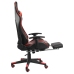 Silla gaming giratoria con reposapiés PVC rojo