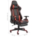 Silla gaming giratoria con reposapiés PVC rojo