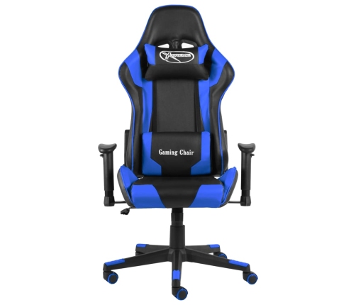 Silla gaming giratoria PVC azul