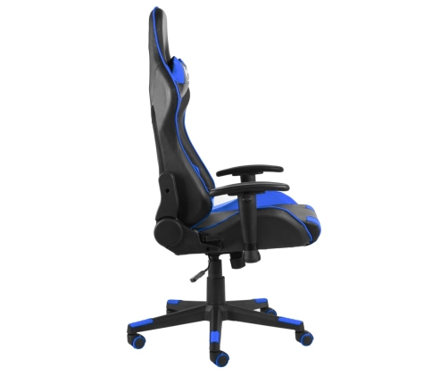 Silla gaming giratoria PVC azul