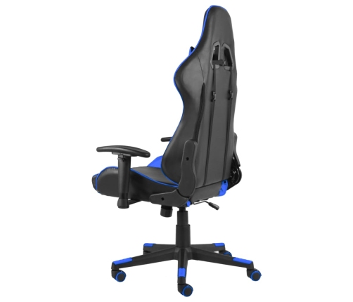 Silla gaming giratoria PVC azul