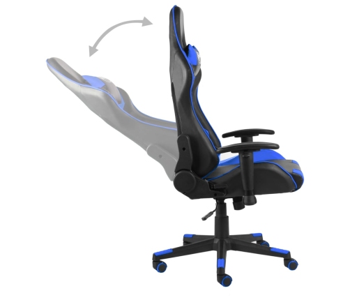 Silla gaming giratoria PVC azul