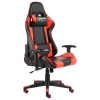 Silla gaming giratoria PVC rojo