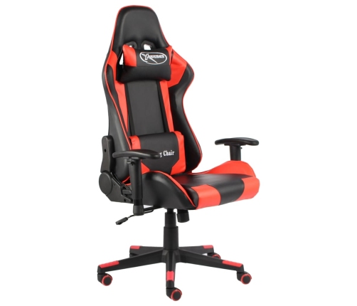 Silla gaming giratoria PVC rojo