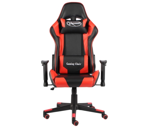 Silla gaming giratoria PVC rojo