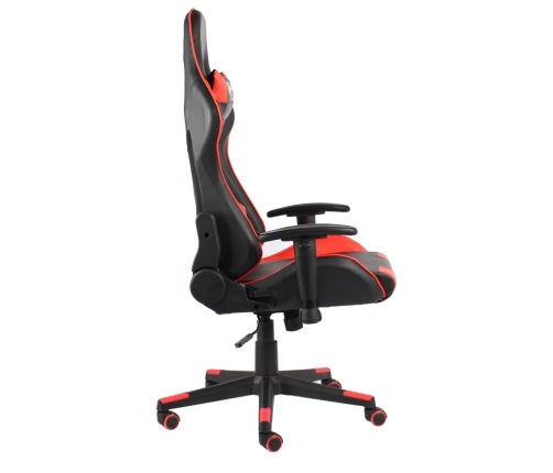 Silla gaming giratoria PVC rojo