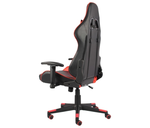 Silla gaming giratoria PVC rojo