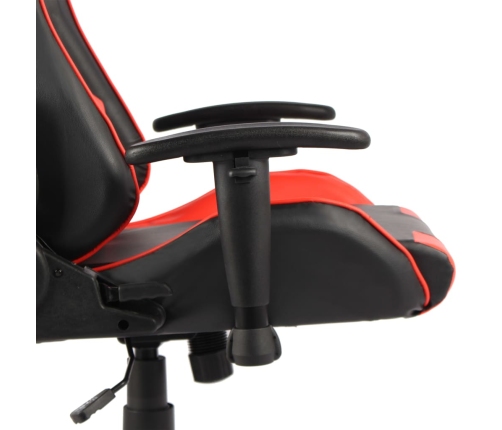 Silla gaming giratoria PVC rojo