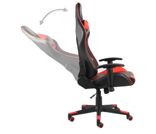 Silla gaming giratoria PVC rojo