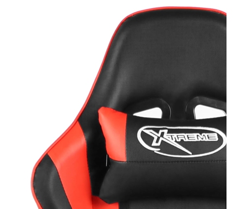 Silla gaming giratoria PVC rojo