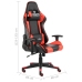 Silla gaming giratoria PVC rojo