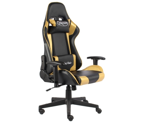 Silla gaming giratoria PVC dorado