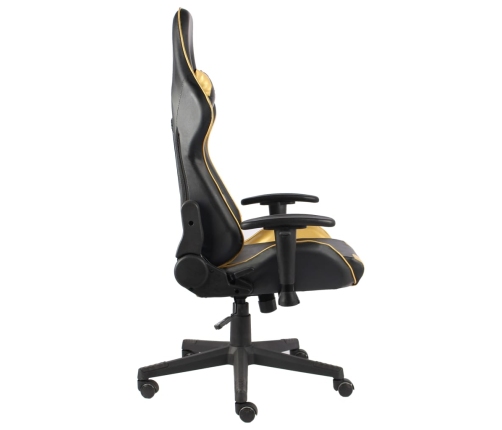 Silla gaming giratoria PVC dorado