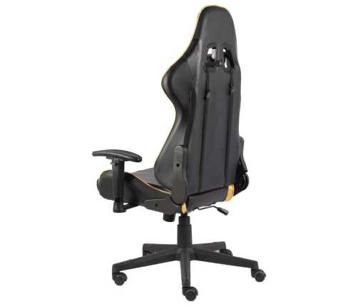 Silla gaming giratoria PVC dorado