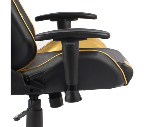 Silla gaming giratoria PVC dorado