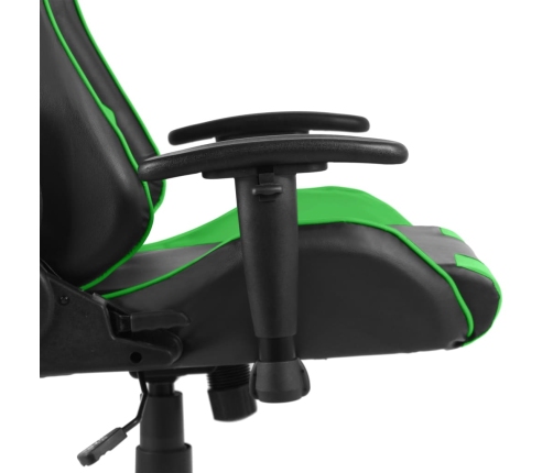 Silla gaming giratoria PVC verde