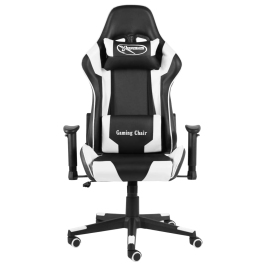 Silla gaming giratoria PVC blanco