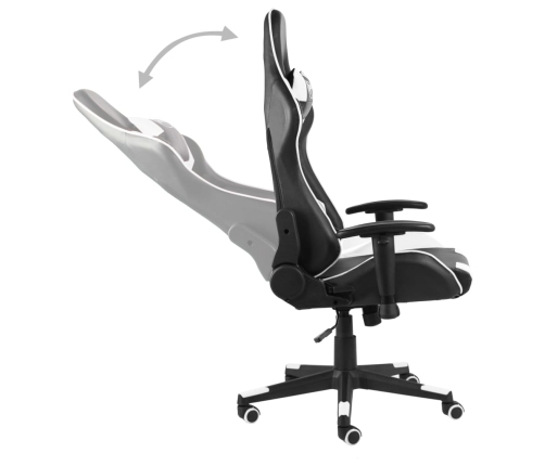 Silla gaming giratoria PVC blanco