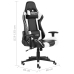 Silla gaming giratoria PVC blanco