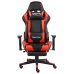 Silla gaming giratoria con reposapiés PVC rojo