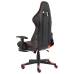 Silla gaming giratoria con reposapiés PVC rojo