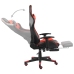 Silla gaming giratoria con reposapiés PVC rojo