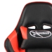 Silla gaming giratoria con reposapiés PVC rojo