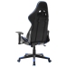 Silla de gaming de cuero sintético negro y azul